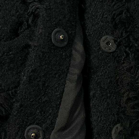 Gaetano Navarra Blazer Womens IT 40 Small Black Boucle Fringe Chain Italy Peplum - Picture 12 of 16